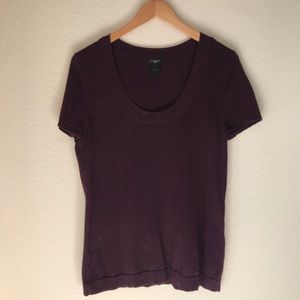 Dark Purple Ann Taylor Knit Blouse